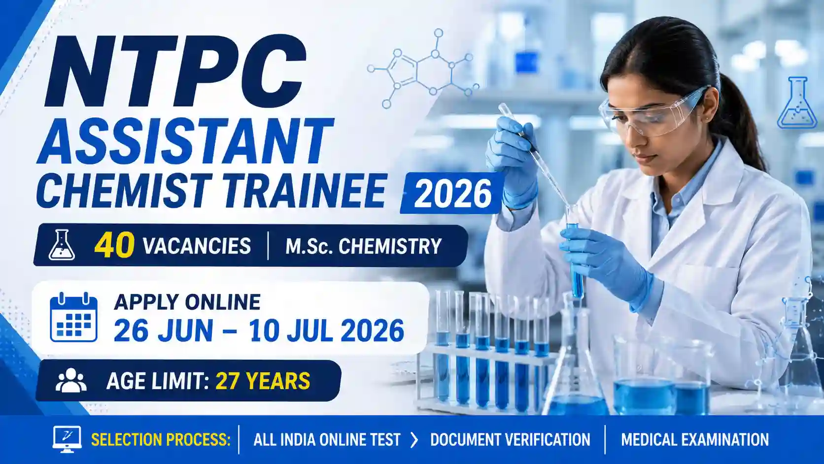 NTPC Assistant Chemist Trainee (ACT) Recruitment 2026