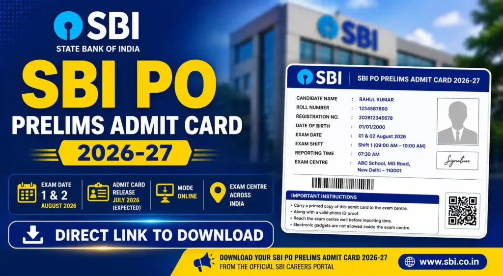 SBI PO Admit Card 2026