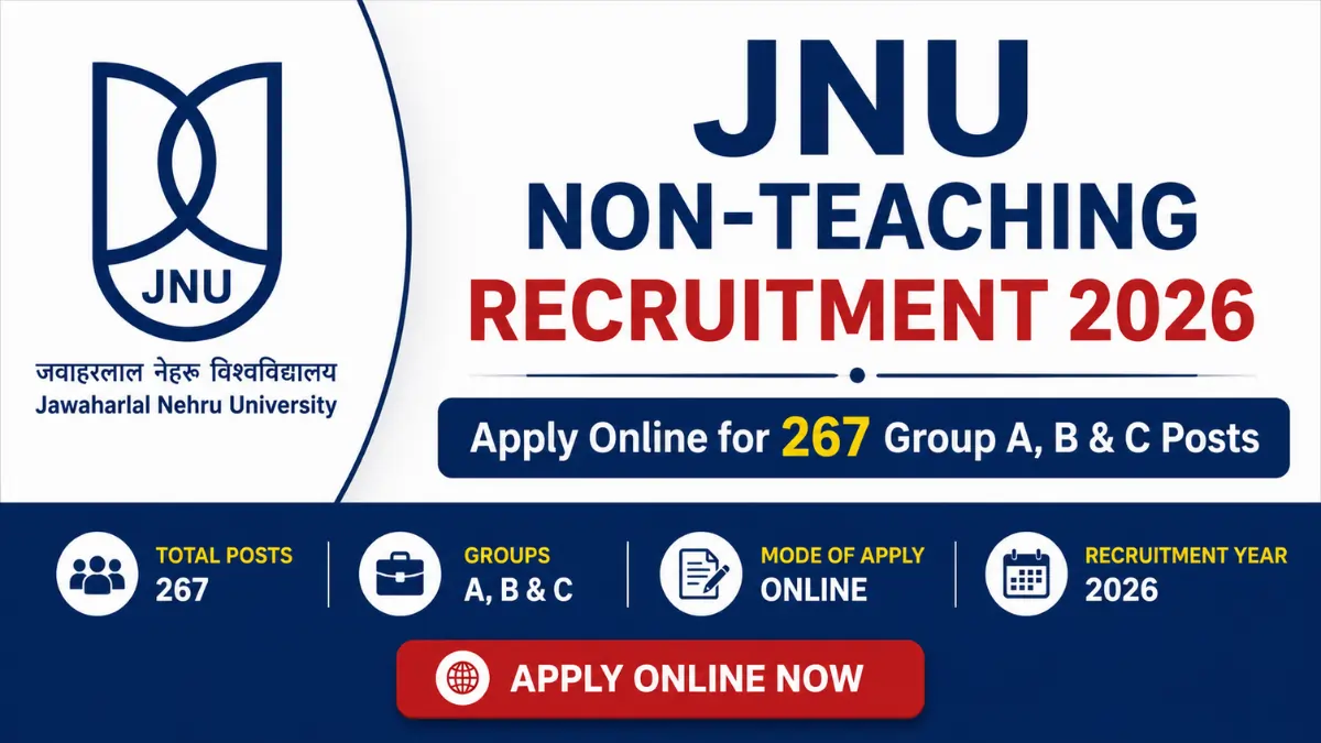 JNU Non-Teaching Recruitment 2026 : Form Starts