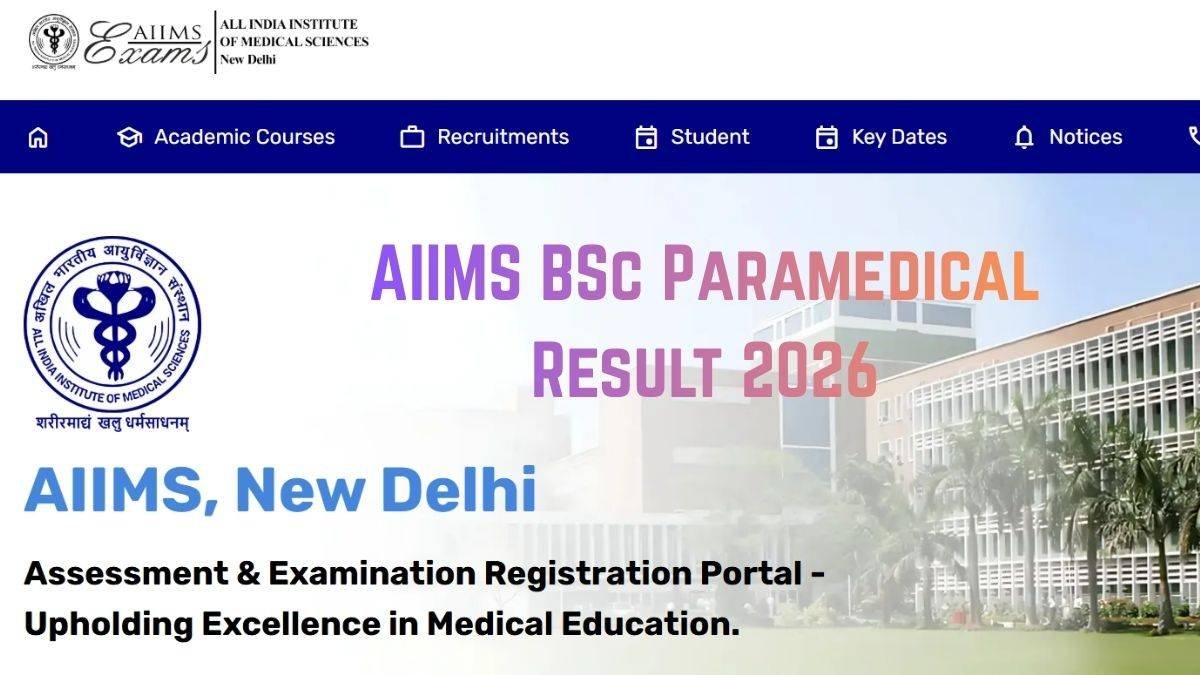 AIIMS Paramedical Result 2026