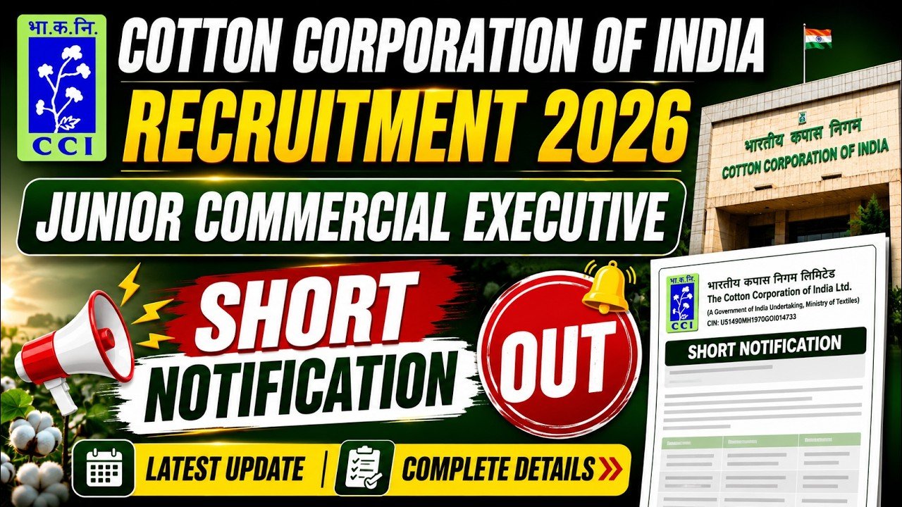 Cotton Corporation CCI Recruitment 2026