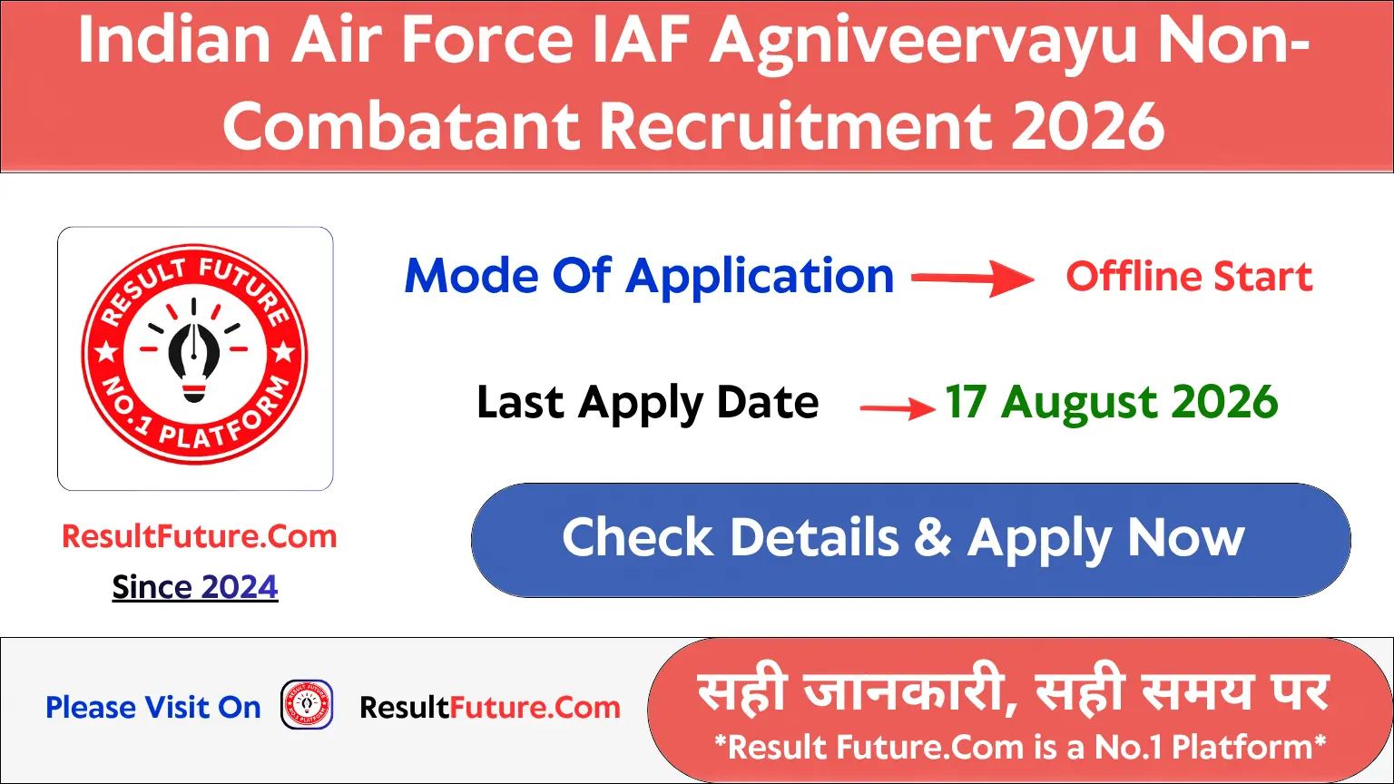 Indian Air Force IAF Agniveervayu Non-Combatant Recruitment 2026
