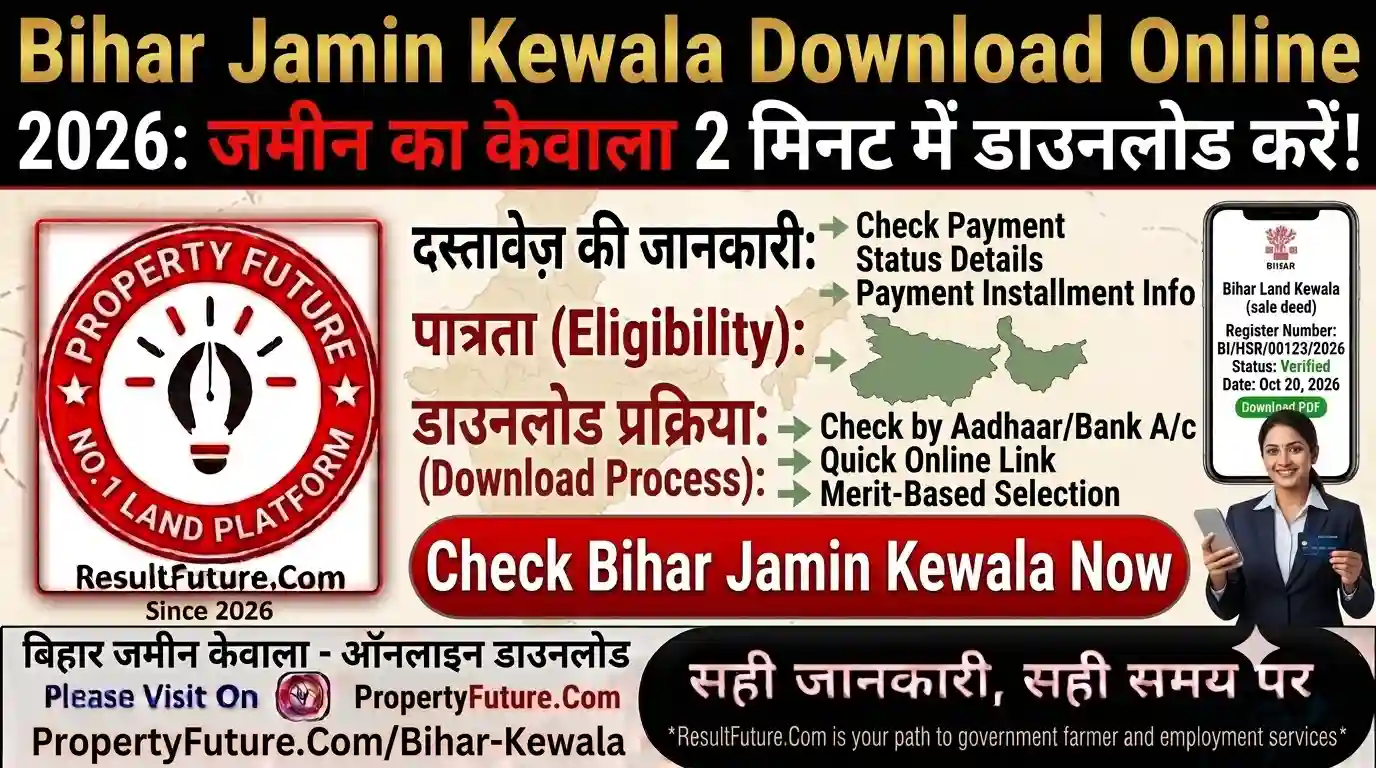 Bihar Jamin Kewala Download Online 2026 : जमीन का केवाला 2 मिनट में डाउनलोड करें!