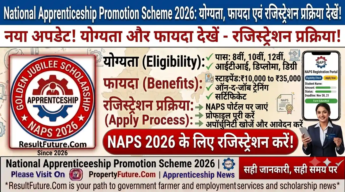 National Apprenticeship Promotion Scheme 2026 : योग्यता तथा फायदा एवं रजिस्ट्रेशन प्रक्रिया देखें!