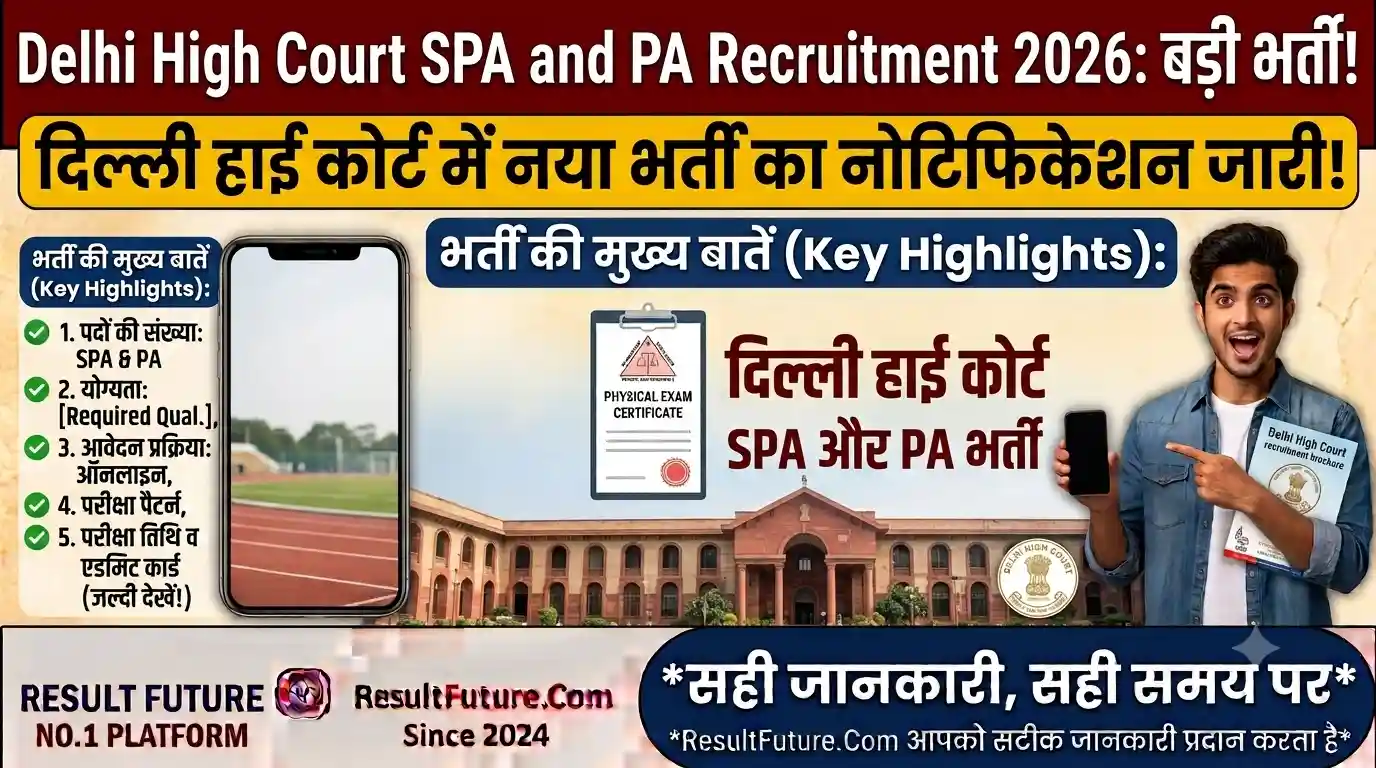 Delhi High Court SPA and PA Recruitment 2026 : दिल्ली हाई कोर्ट में नया भर्ती का नोटिफिकेशन जारी!