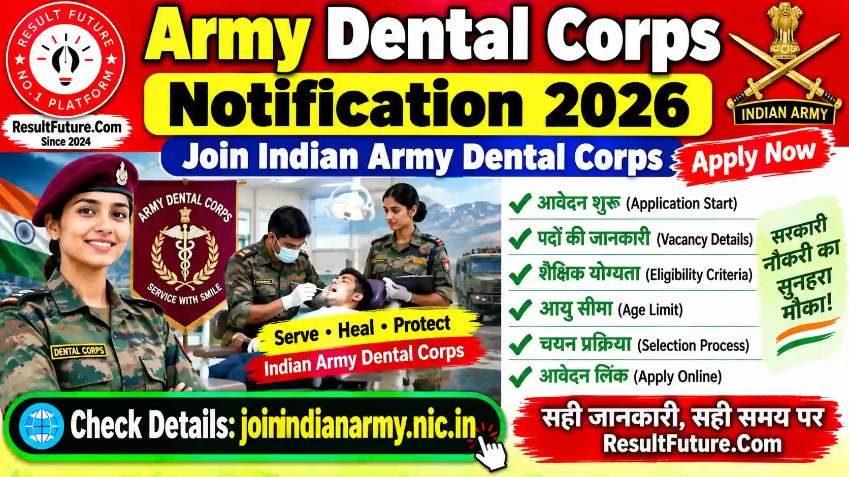 Army Dental Corps Notification 2026
