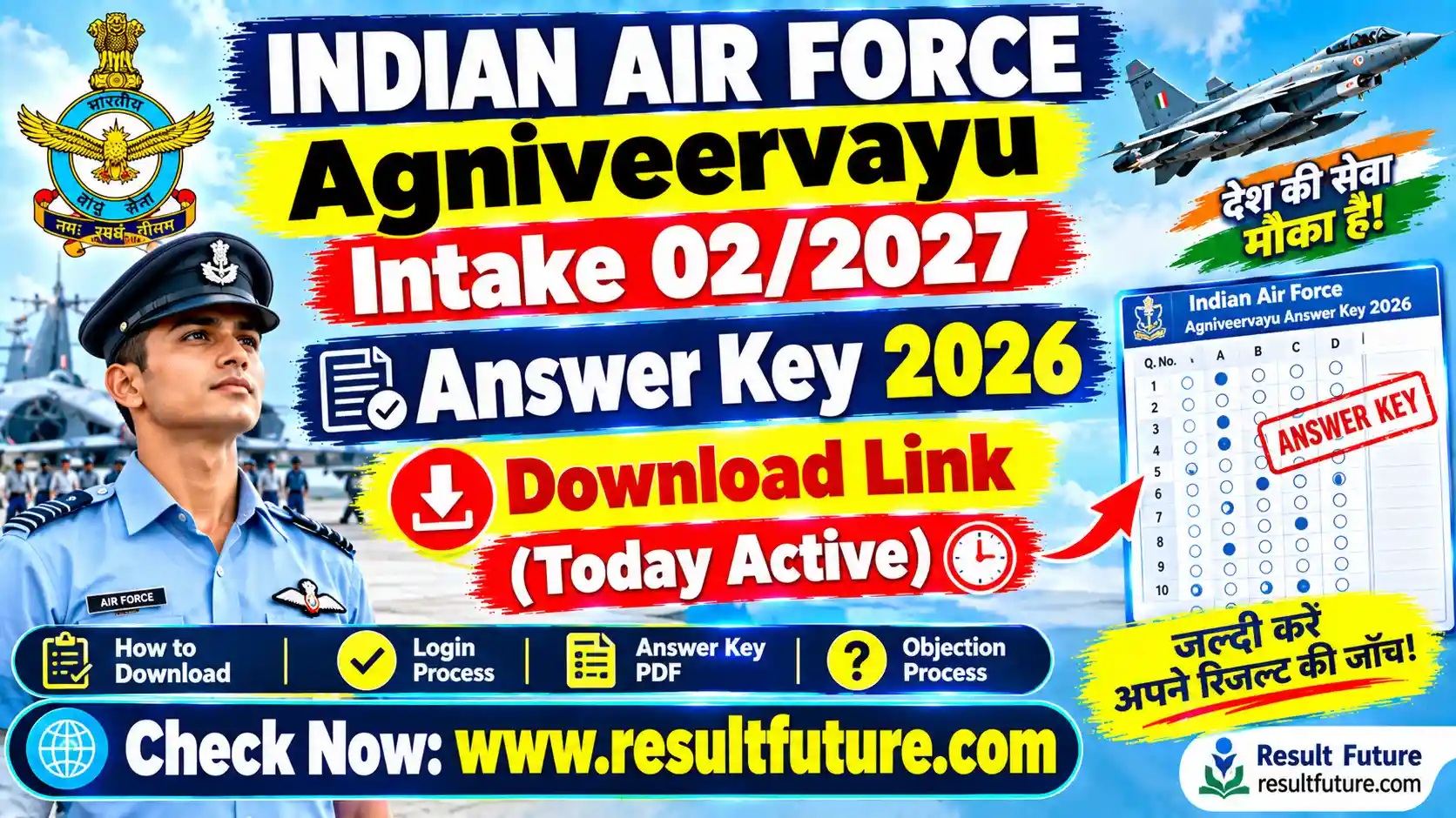Indian Air Force Agniveervayu intake 02 2027 Answer Key 2026 : Download Link (Today Active)