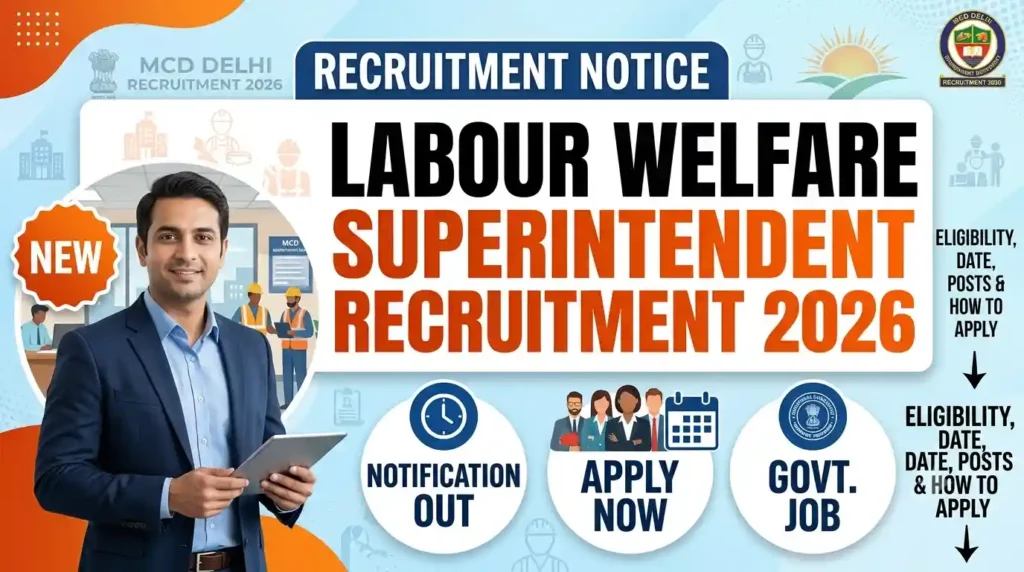 Labour Welfare Superintendent Recruitment 2026