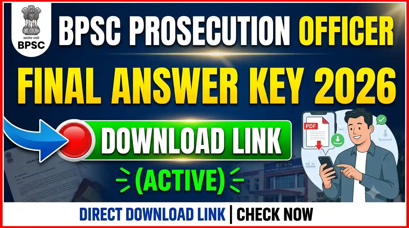 BPSC Prosecution Officer Final Answer Key 2026 : Download Link (Active)