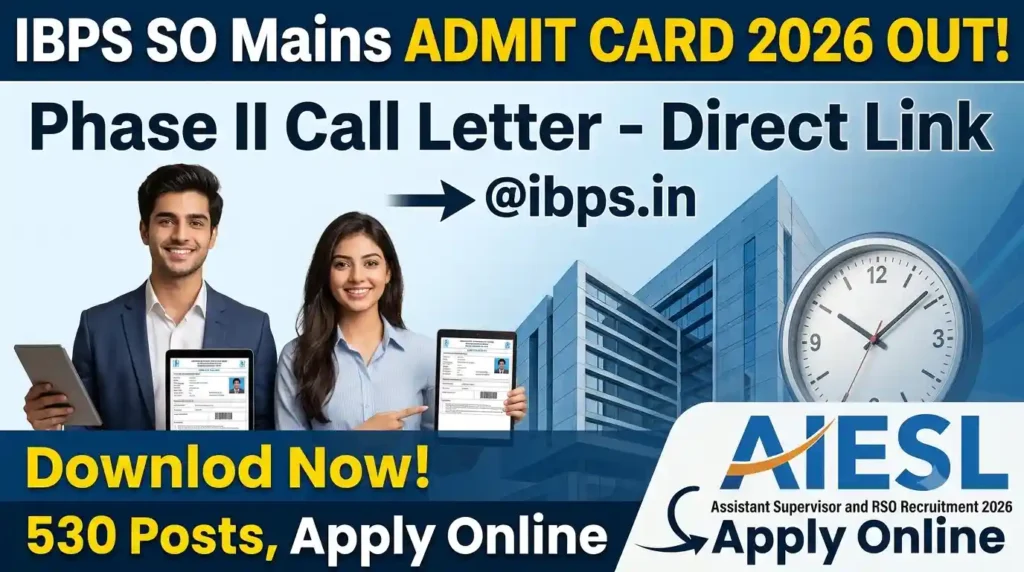 IBPS SO Mains Admit Card 2026