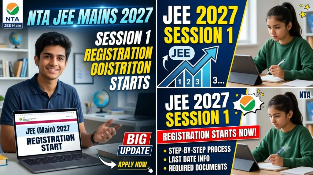 NTA JEE Mains Session 1 2027 : Registration Starts