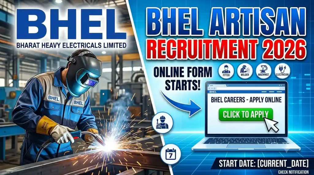 BHEL Artisan Recruitment 2026 : Online Form (Starts)